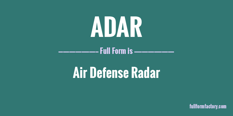 adar-full-form