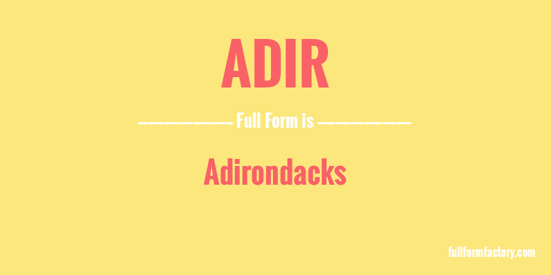 adir-full-form