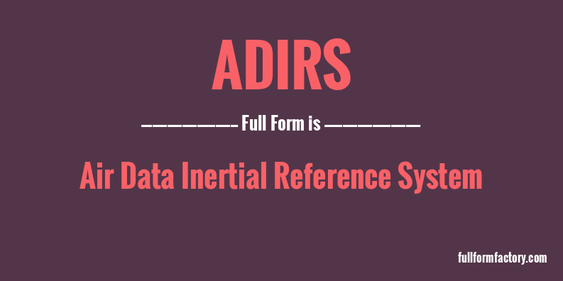 adirs-full-form