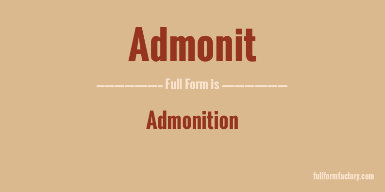 admonit-full-form