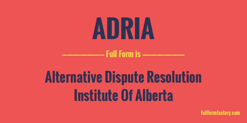 adria-full-form