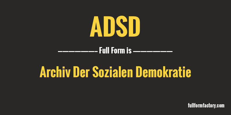 adsd-full-form