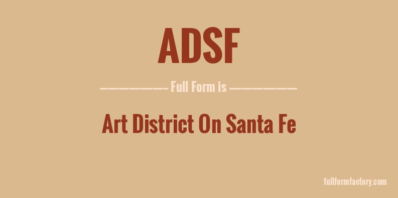 adsf-full-form