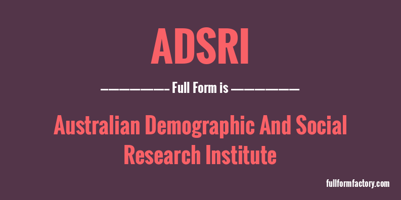 adsri-full-form
