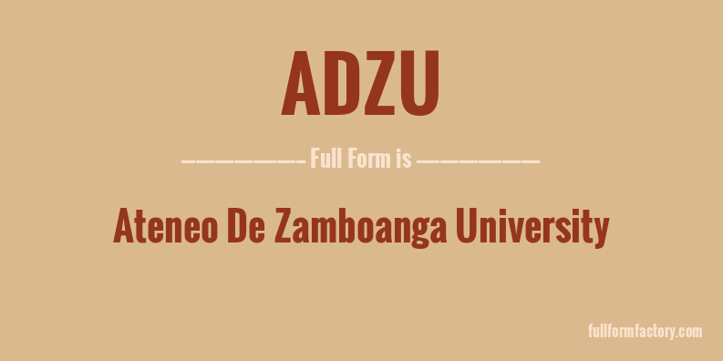 adzu-full-form