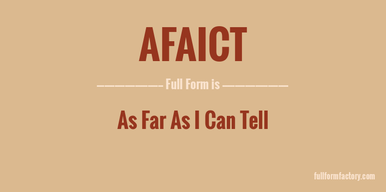 afaict-full-form