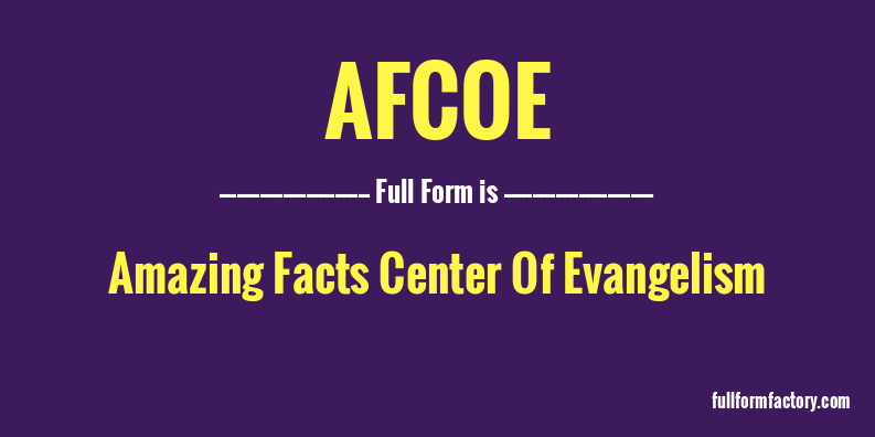afcoe-full-form