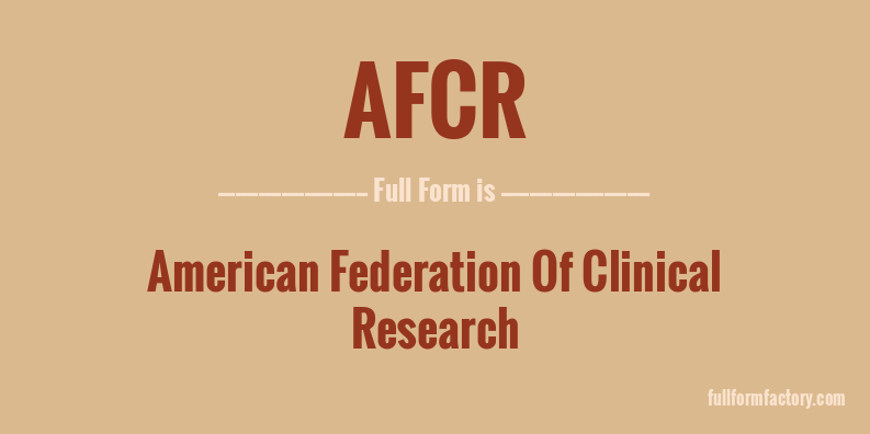 afcr-full-form