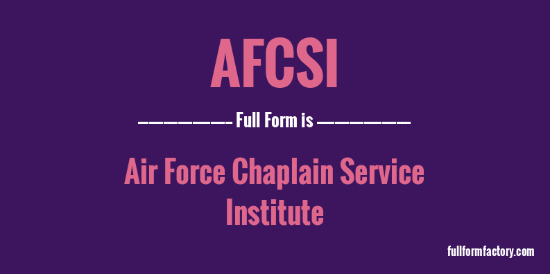 afcsi-full-form