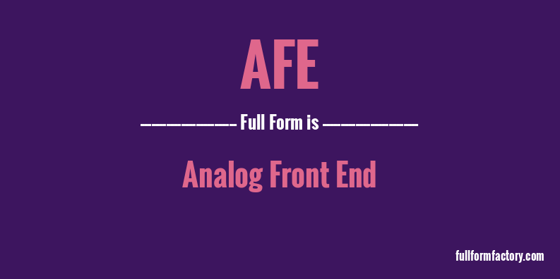 afe-full-form