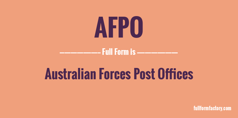afpo-full-form