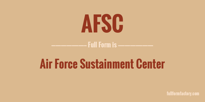 afsc-full-form
