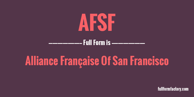 afsf-full-form