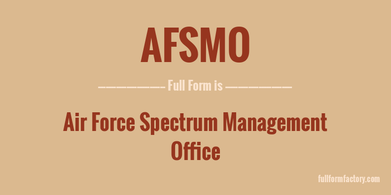 afsmo-full-form