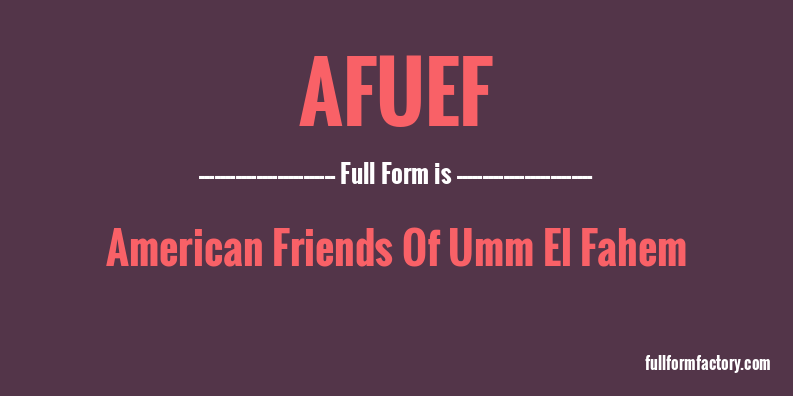 afuef-full-form