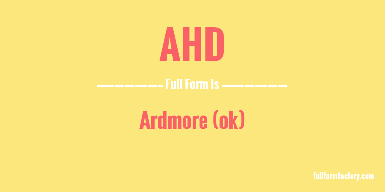 ahd-full-form