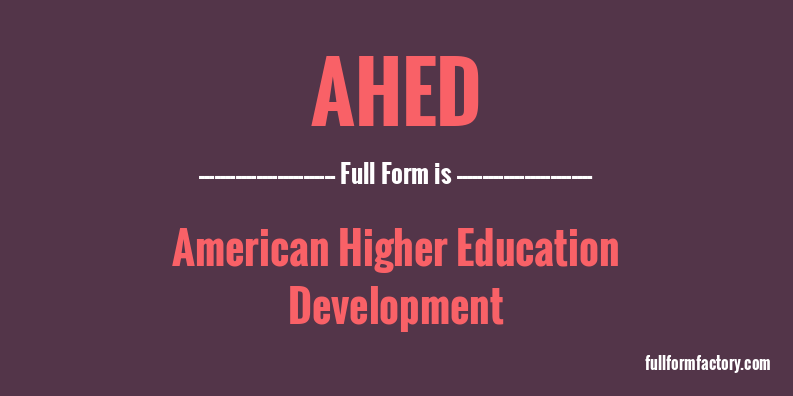 ahed-full-form
