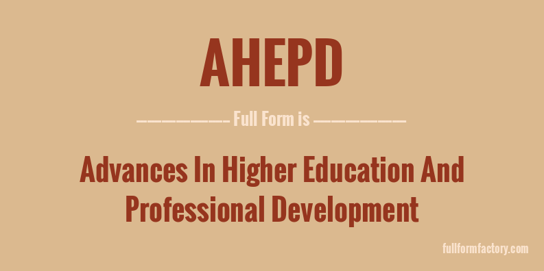ahepd-full-form