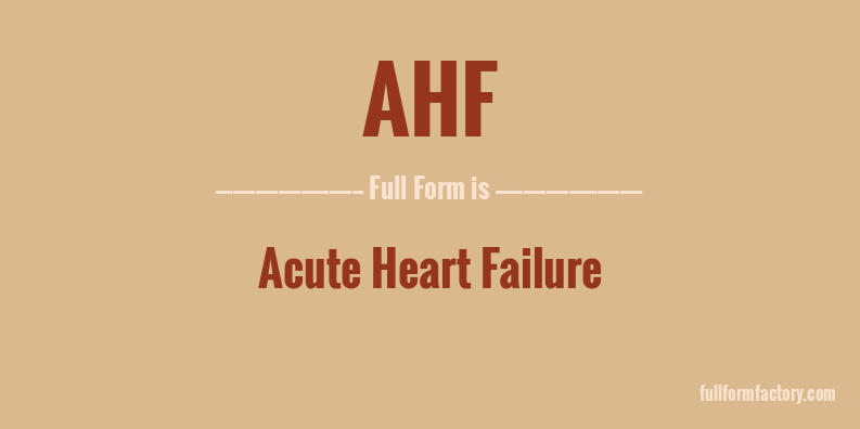 ahf-full-form