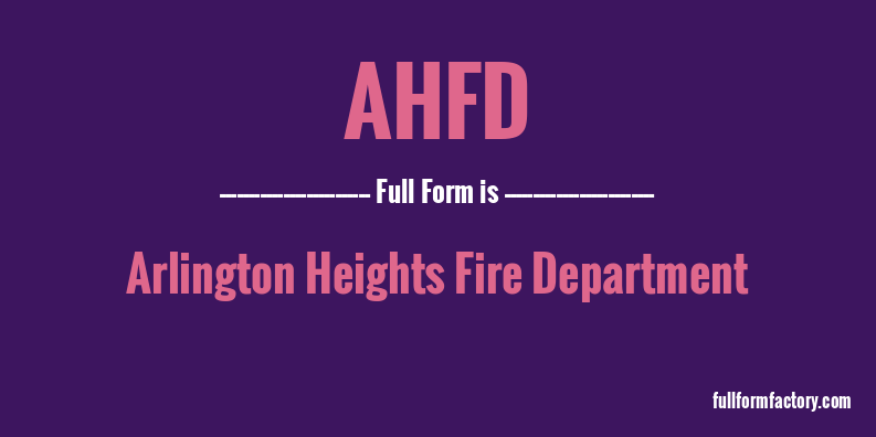 ahfd-full-form