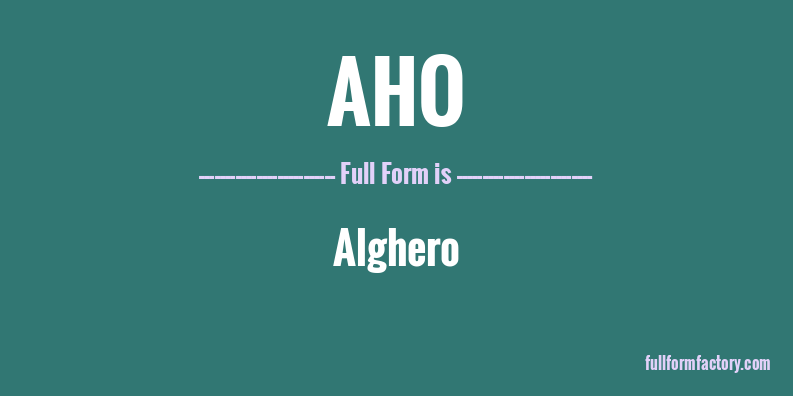 aho-full-form