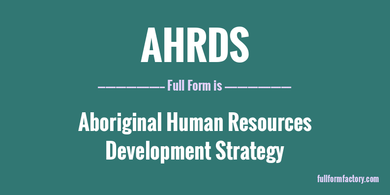 ahrds-full-form