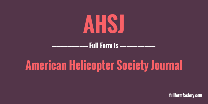 ahsj-full-form