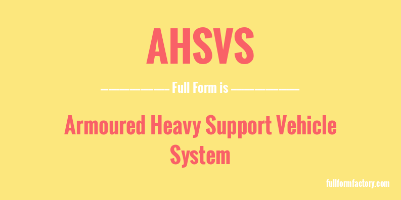 ahsvs-full-form