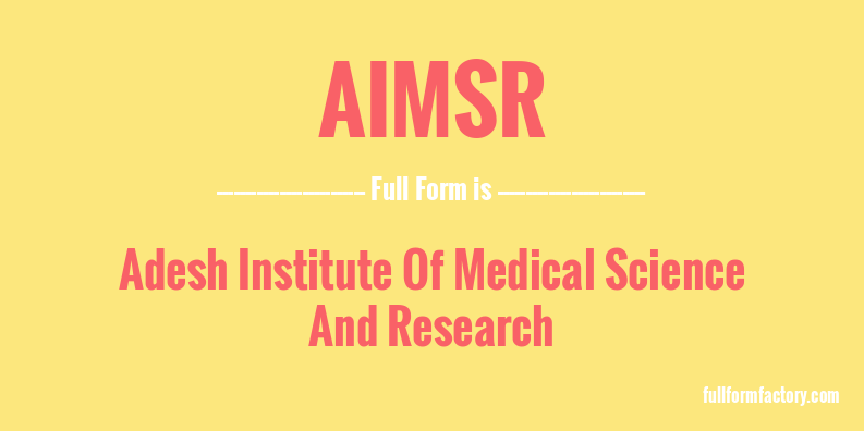 aimsr-full-form
