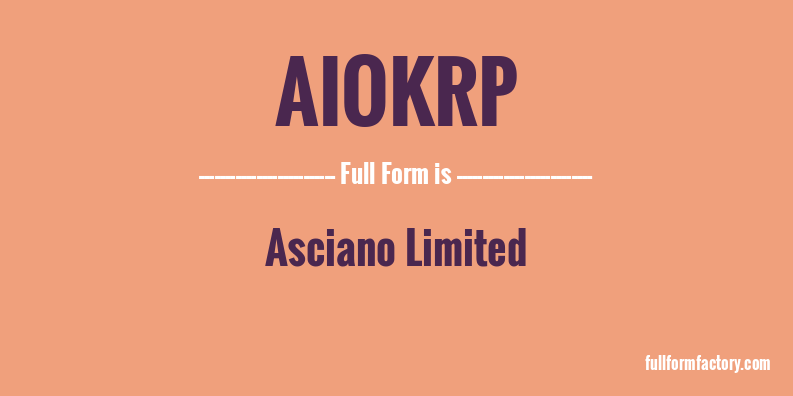 aiokrp-full-form