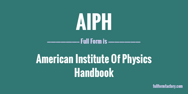 aiph-full-form