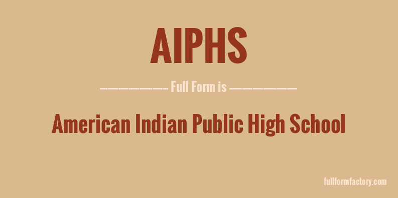 aiphs-full-form