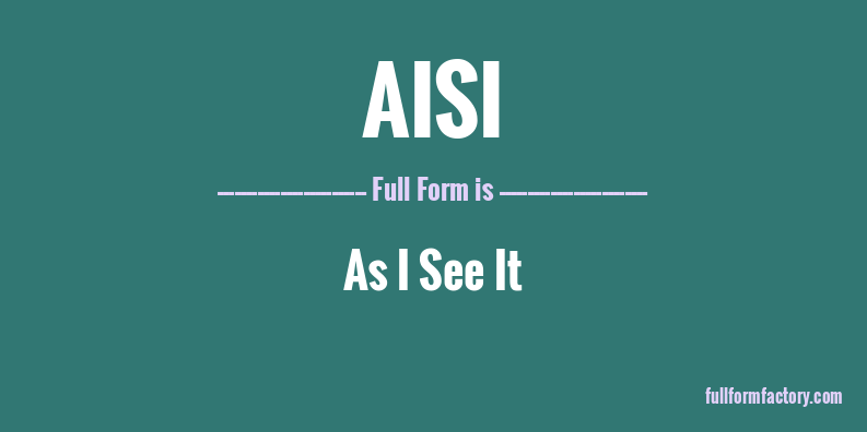 aisi-full-form