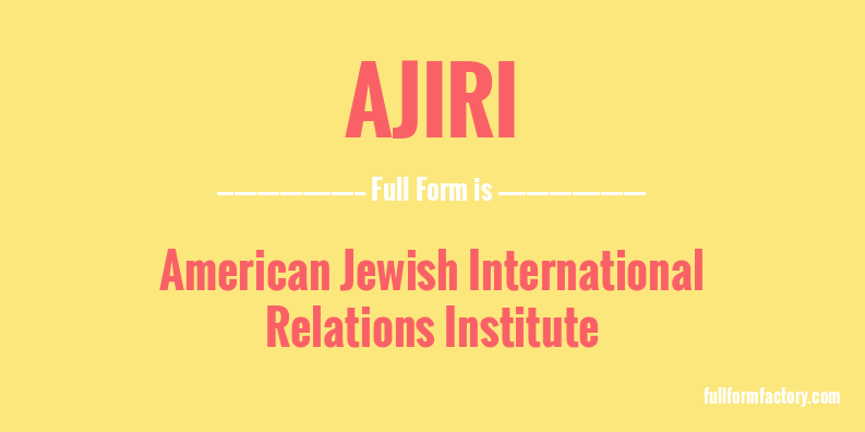 ajiri-full-form
