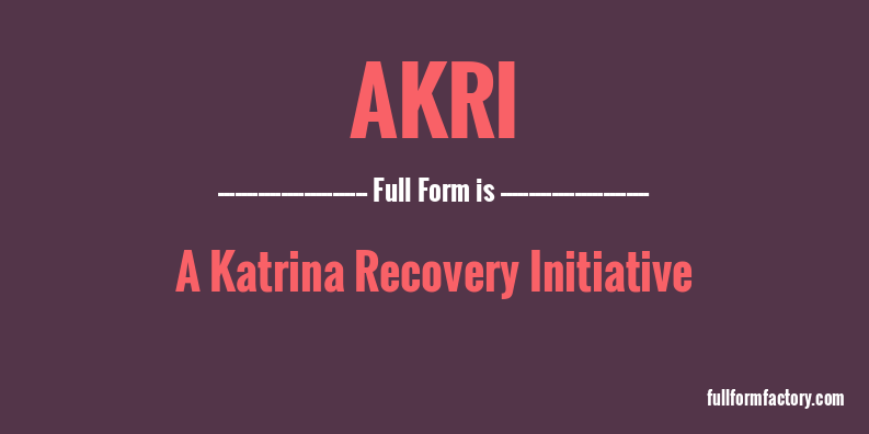 akri-full-form