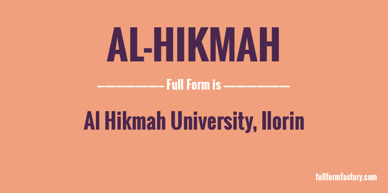 al-hikmah-full-form