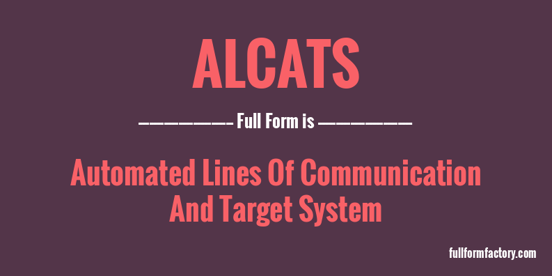 alcats-full-form