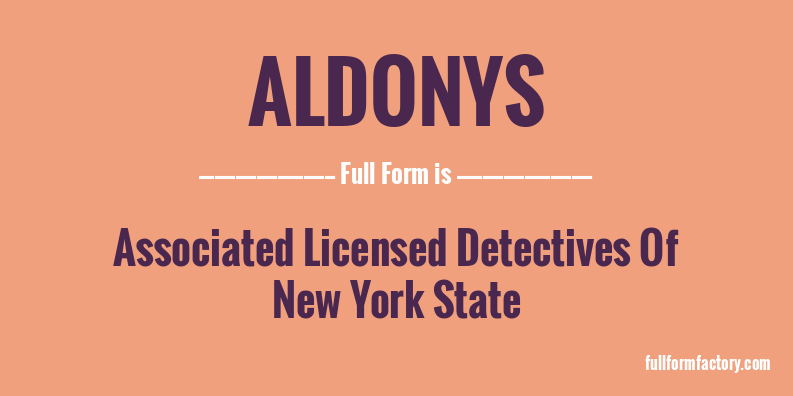 aldonys-full-form