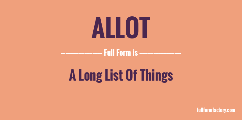 allot-full-form