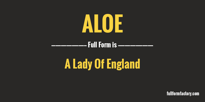 aloe-full-form