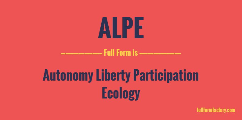 alpe-full-form