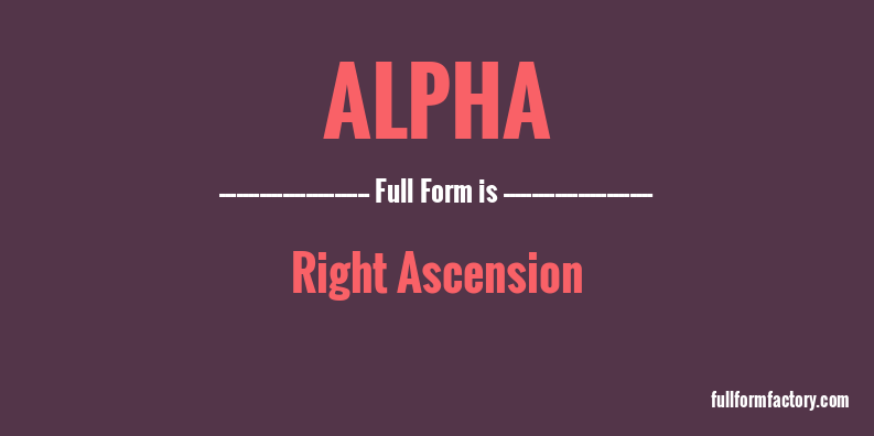 alpha-full-form