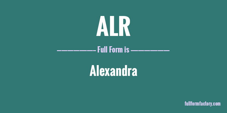 alr-full-form