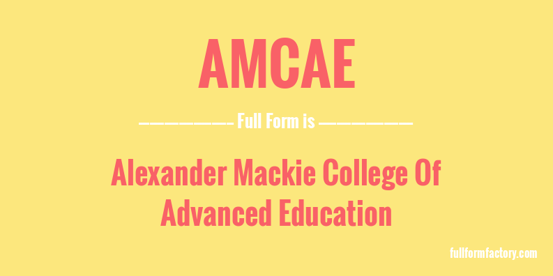 amcae-full-form