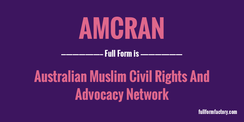 amcran-full-form