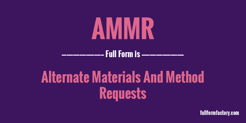 ammr-full-form
