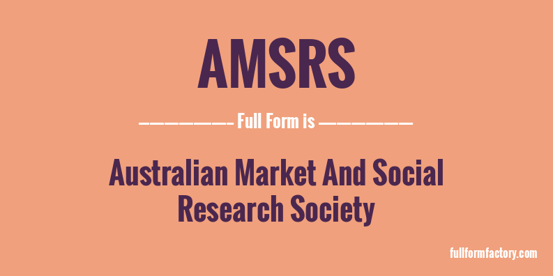 amsrs-full-form
