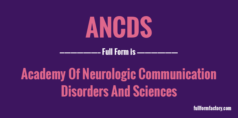 ancds-full-form