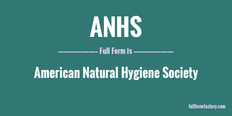 anhs-full-form