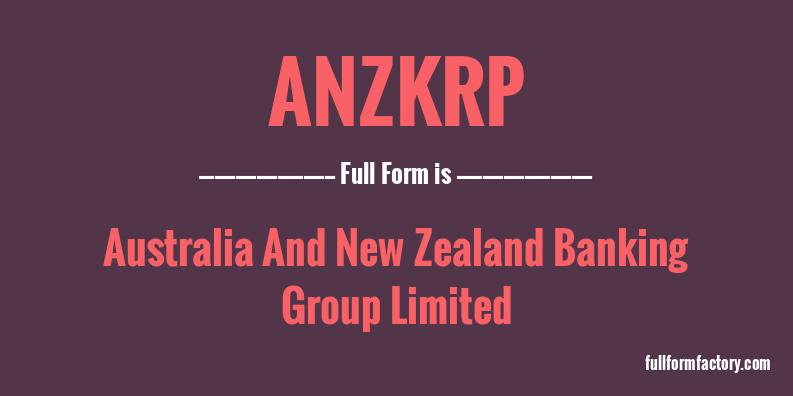 anzkrp-full-form